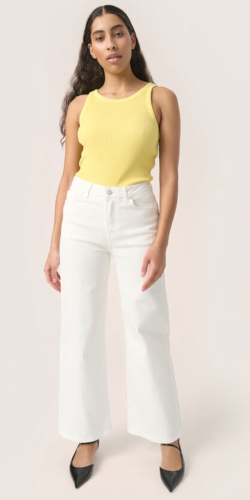 Soaked High Waist White Jeans