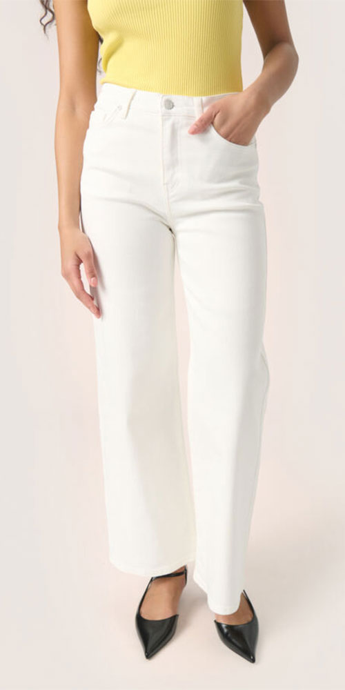 Soaked High Waist White Jeans