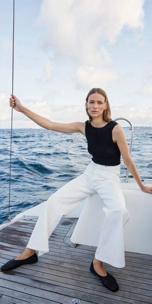 Soaked High Waist White Jeans