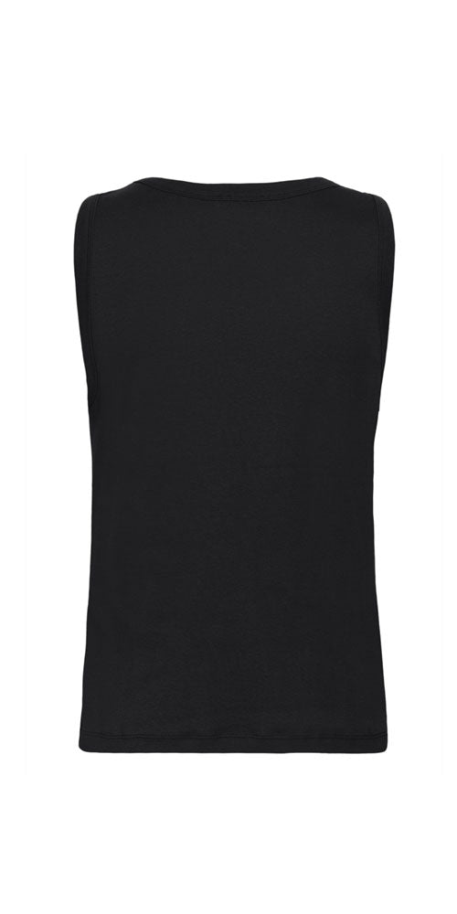 Soaked Fitted V-neck Tank, black