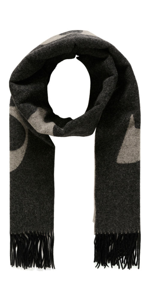 Soaked Wool Letter Scarf