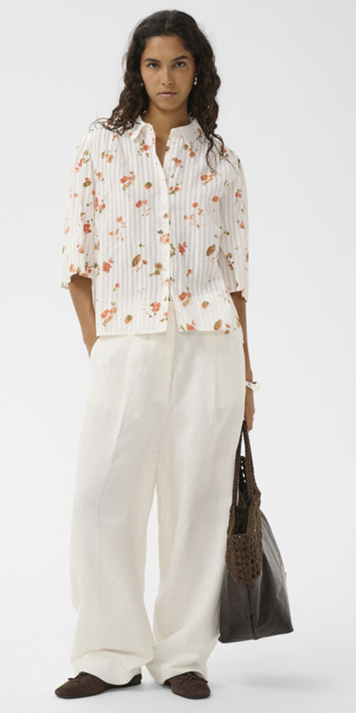 Soaked Floral Cotton Voile Blouse