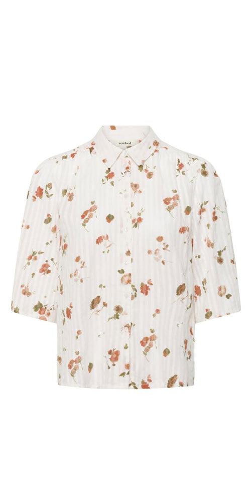 Soaked Floral Cotton Voile Blouse