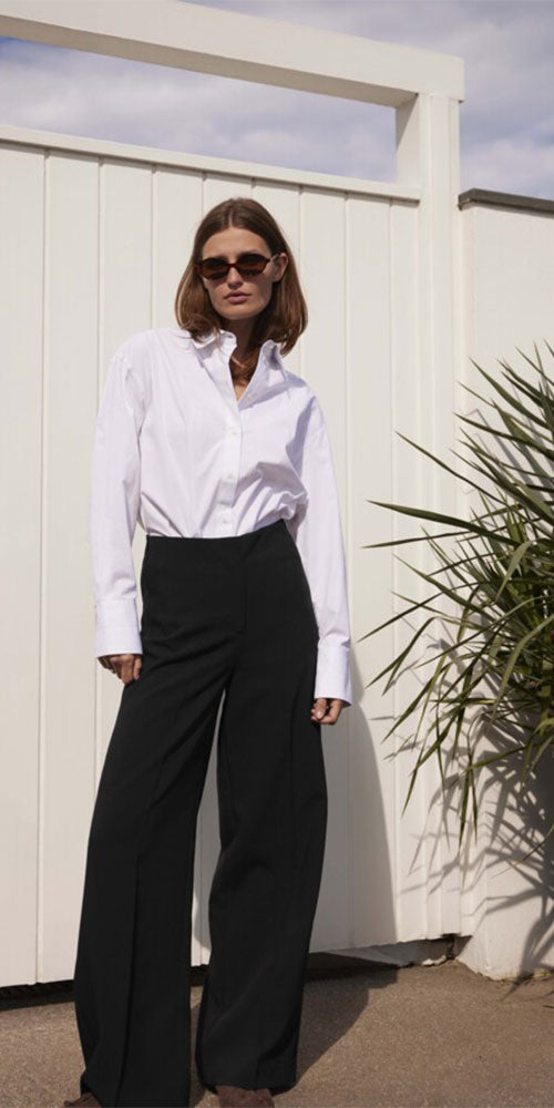 Soaked Cotton Poplin Shirt, bright white