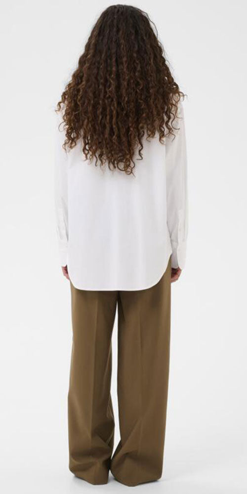 Soaked Cotton Poplin Shirt, bright white