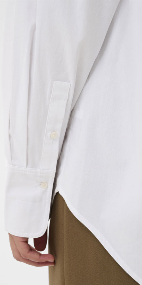 Soaked Cotton Poplin Shirt, bright white