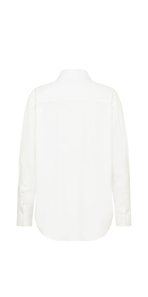 Soaked Cotton Poplin Shirt, bright white