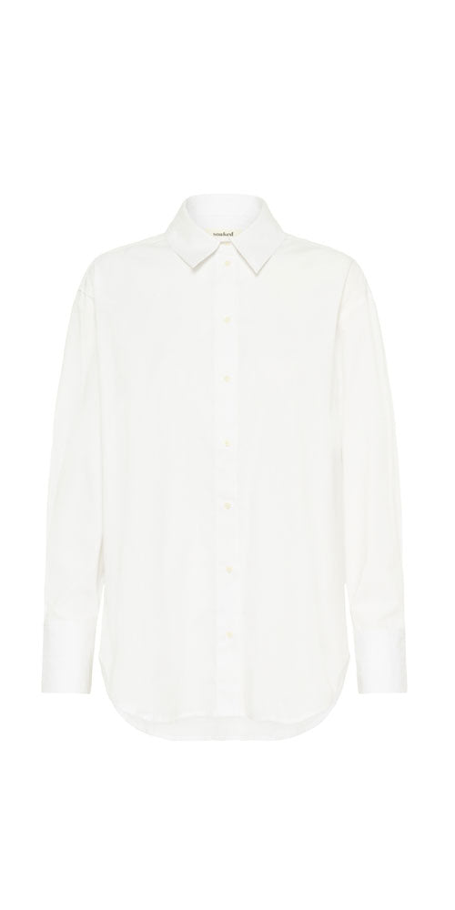 Soaked Cotton Poplin Shirt, bright white