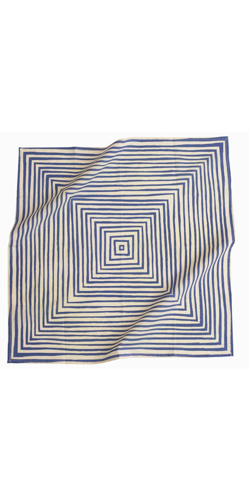 Solstice Bandana, blue maze
