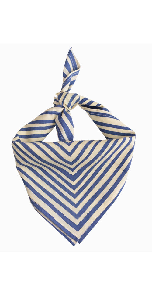 Solstice Bandana, blue maze