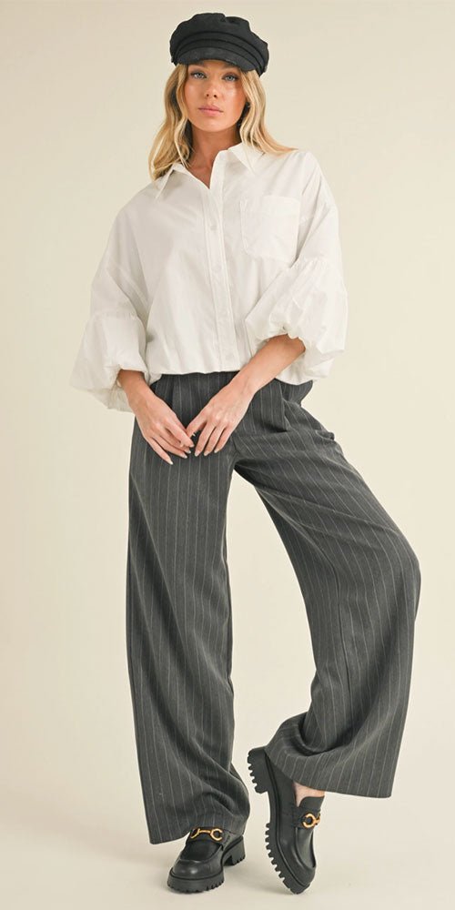 Crisp Bubble Shirt, white