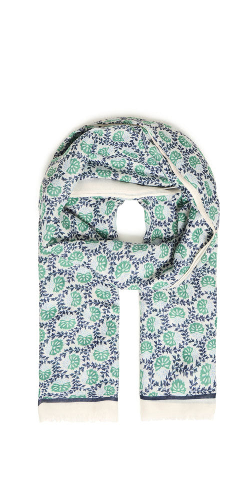 Fransa Small Fan Print Scarf