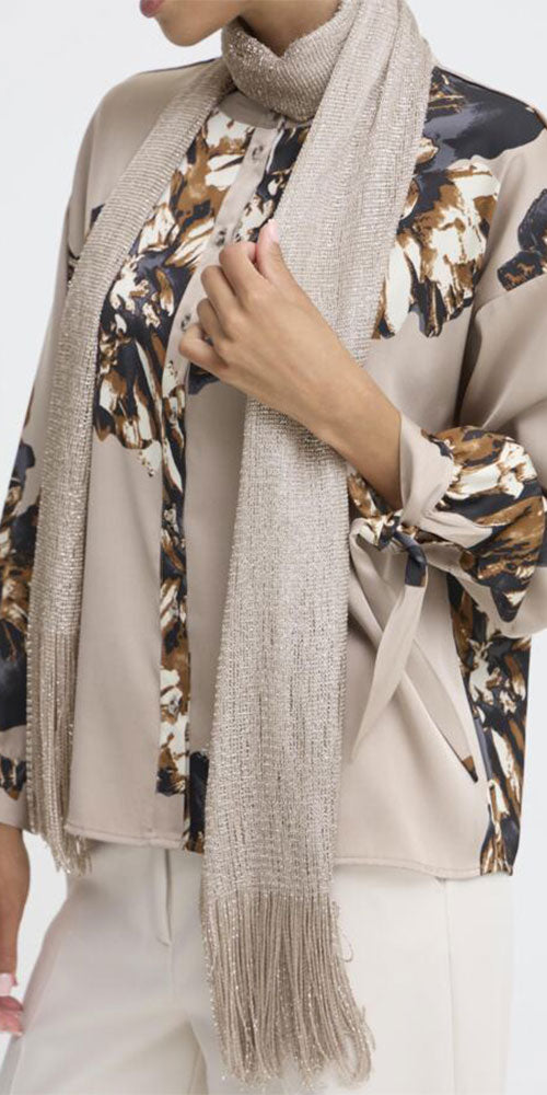 B.Young Platinum Shimmer Scarf