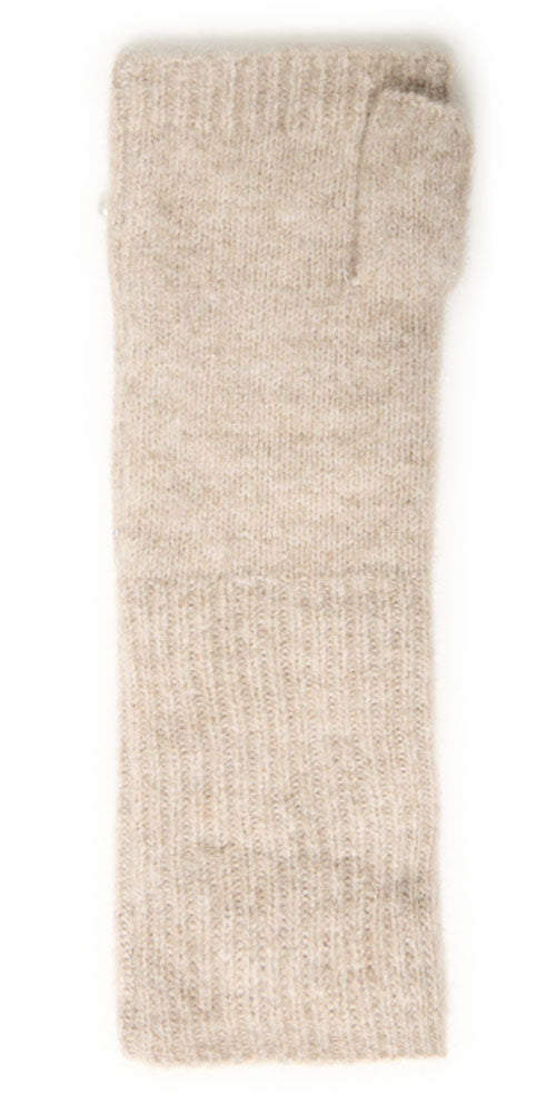 Ichi Rhinestone Fingerless Gloves, oatmeal