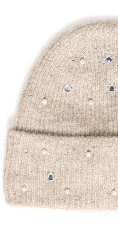 Ichi Rhinestone Hat, oatmeal