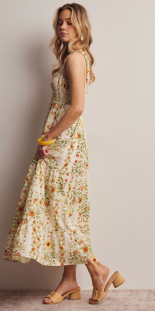 Floral Smocked Tiered Dress