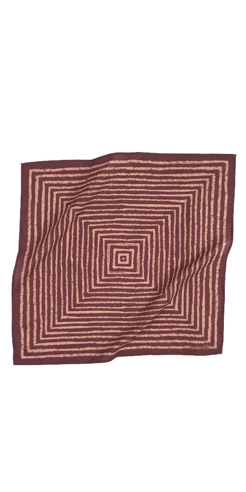 Solstice Bandana, burgundy maze