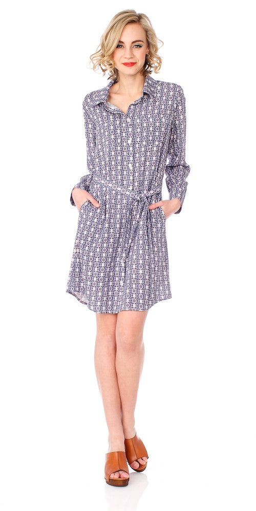 Monterey Shirt Dress, moroccan blue