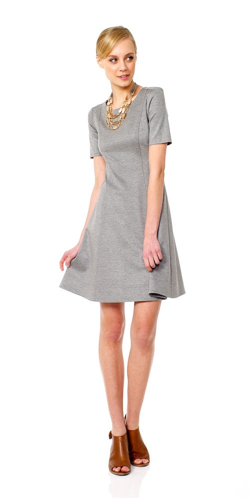 Jolie Flared Dress, grey