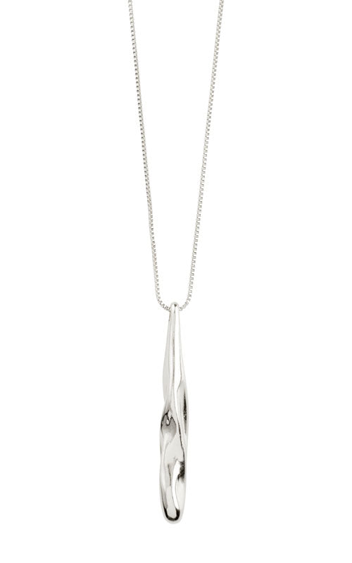 Pilgrim Alberte Teardrop Pendant Necklace, silver