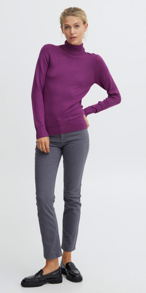 B.Young Fine Knit Turtleneck, phlox