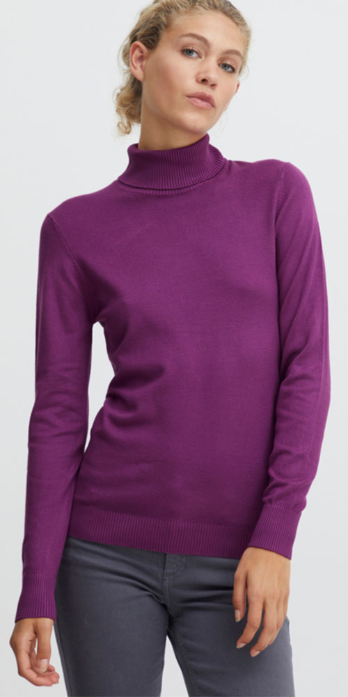 B.Young Fine Knit Turtleneck, phlox