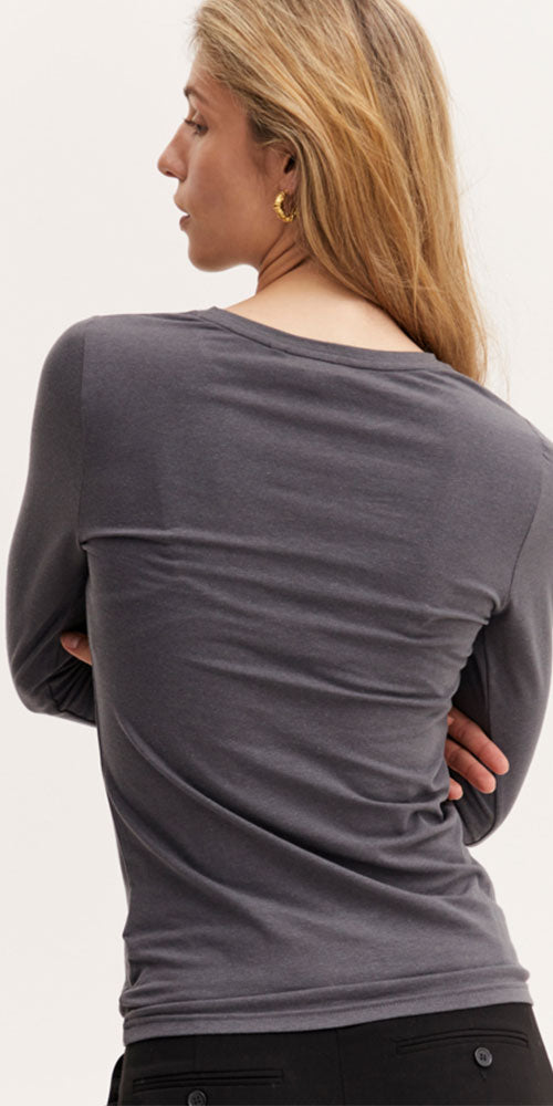 B.Young Long Sleeved Top, dark grey