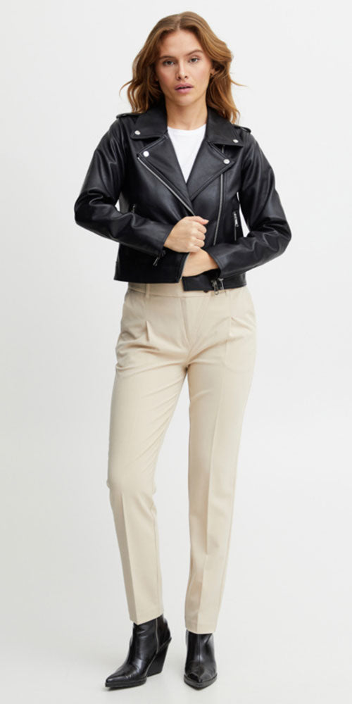 B.Young Faux Leather Biker Jacket