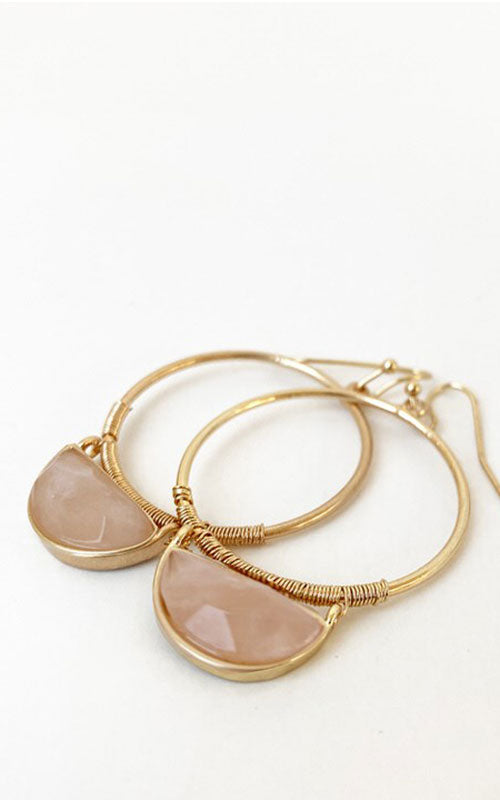 Domed Stone Earrings