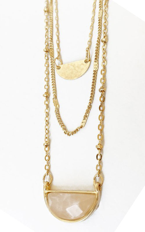 Domed Stone Necklace