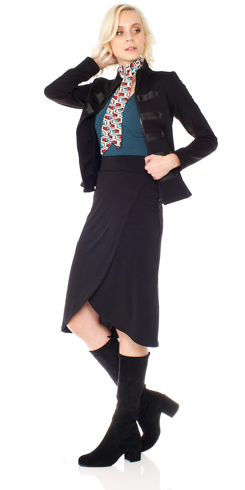 Armada Wrap Skirt, black