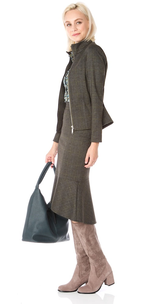 Ashford Skirt, moss plaid