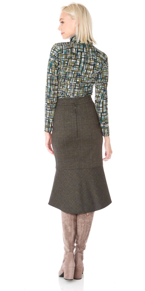 Ashford Skirt, moss plaid