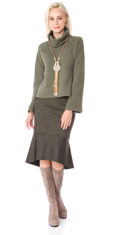 Ashford Skirt, moss plaid
