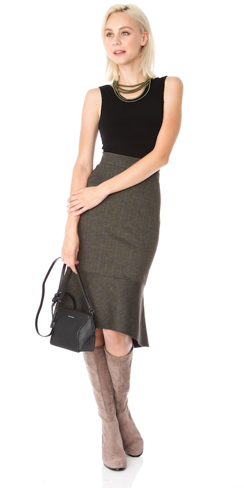 Ashford Skirt, moss plaid