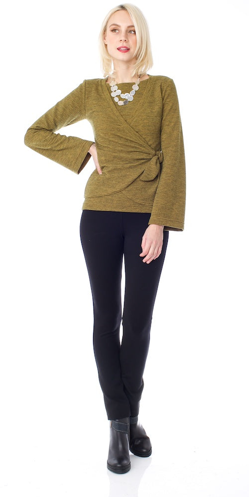 Sussex Wrap Sweater, mustard