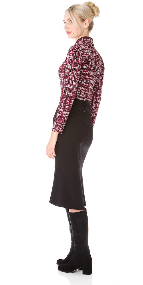 Roscoe Polo Top, cranberry mix