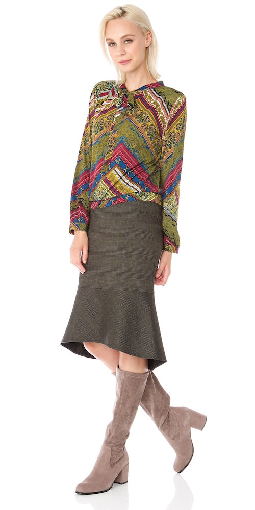 Ashford Skirt, moss plaid