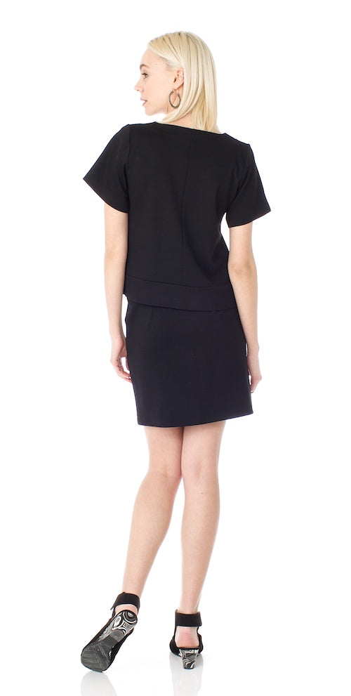 Boulevard Skirt, black ponte