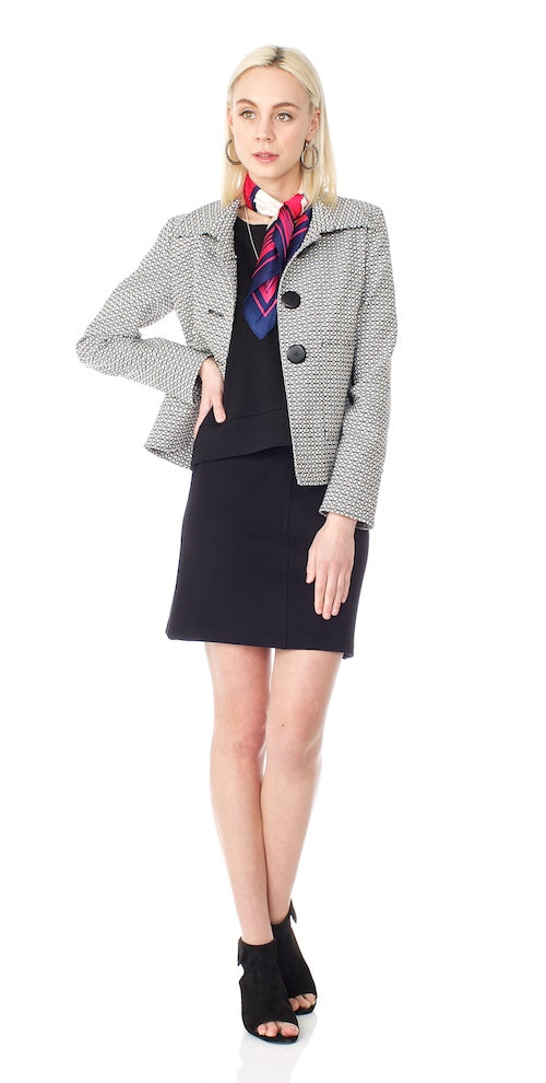 Boulevard Skirt, black ponte