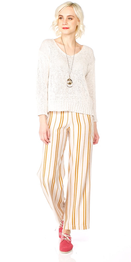 Luca Trousers, mustard stripe