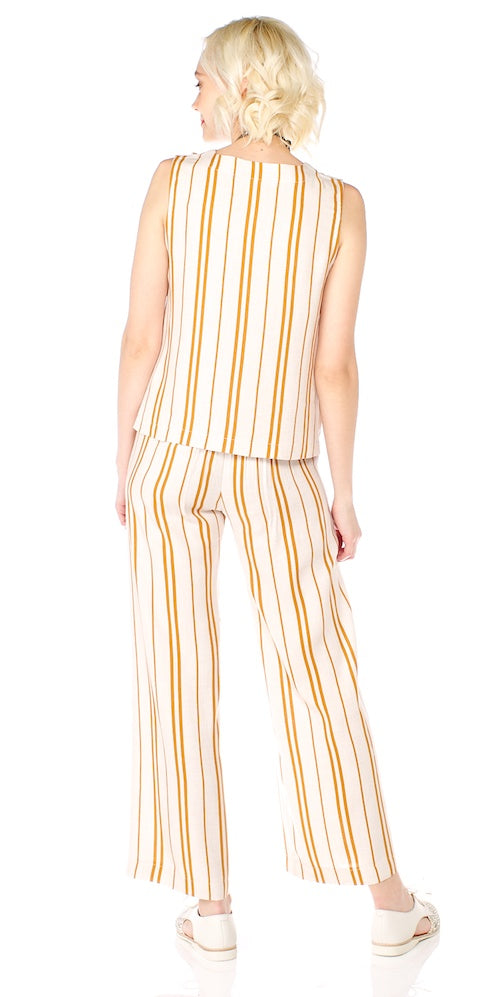 Luca Trousers, mustard stripe