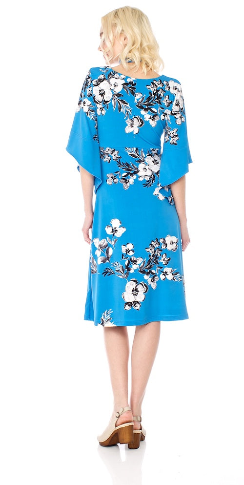Eiko Kimono Dress, blue