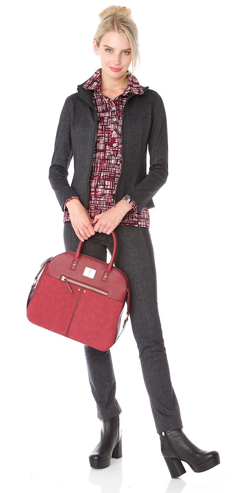 Barclay Pants, charcoal plaid