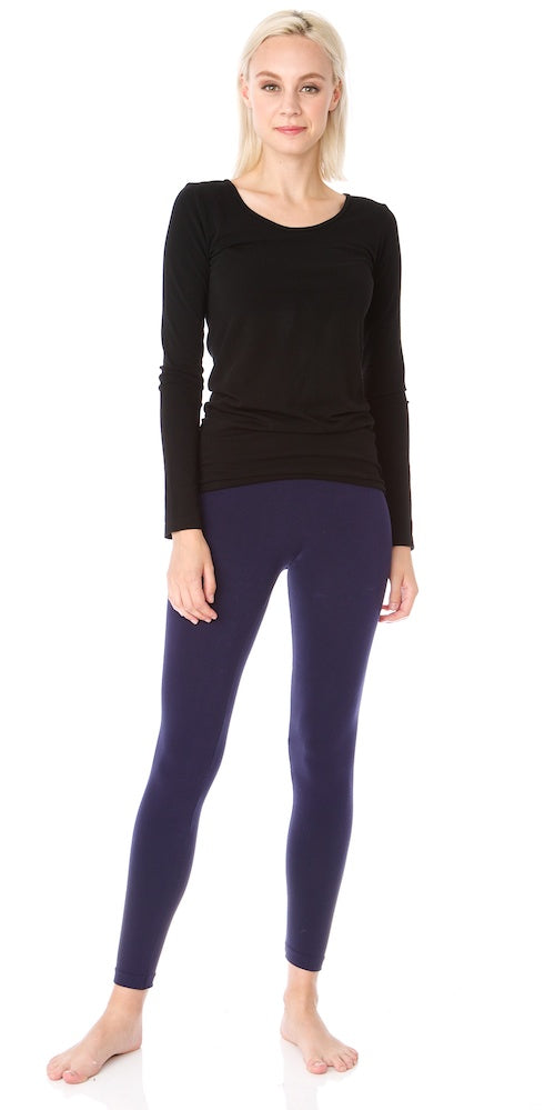 Bamboo Fitted Long-sleeve Top