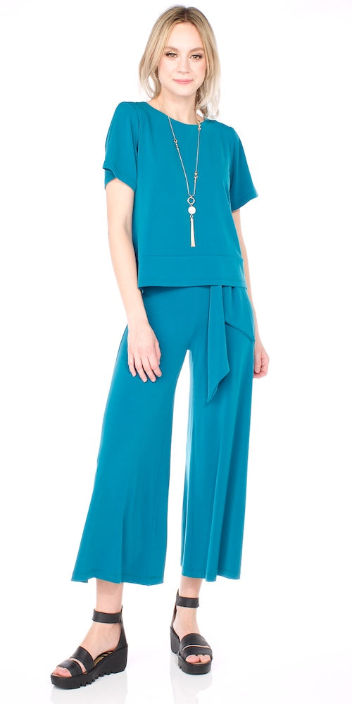 Morrison Cropped Trousers, teal