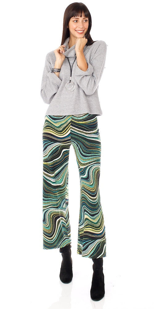 Morrisette Trousers, marbled teal