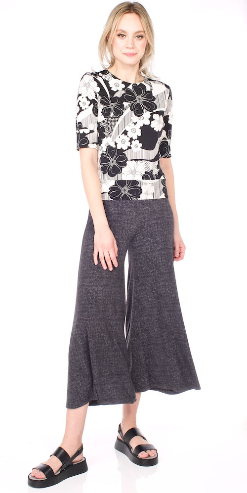 Morrison Cropped Trousers, black twill