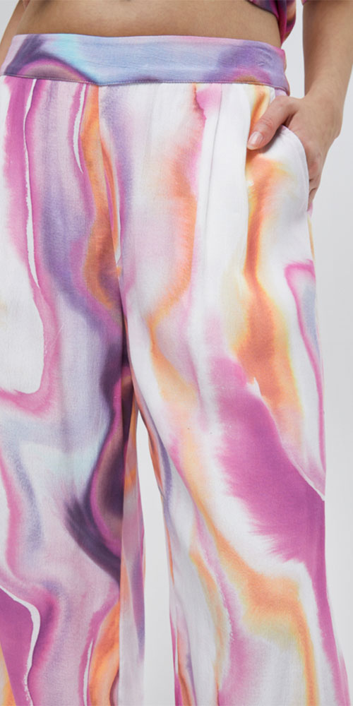 Ichi Wave Print Pants