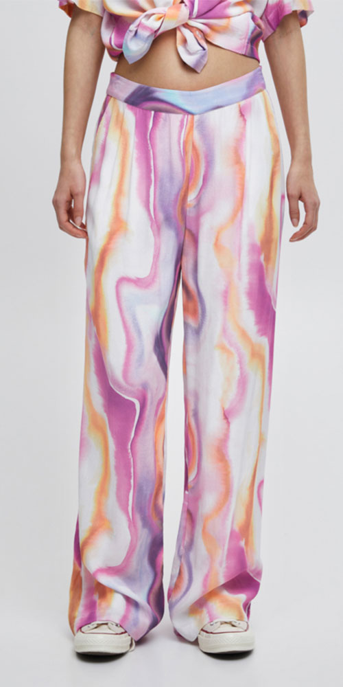 Ichi Wave Print Pants